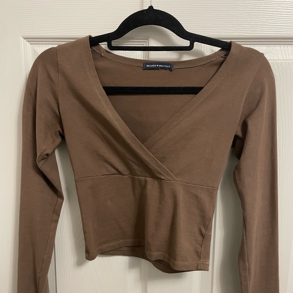 Brandy Melville brown long sleeve top